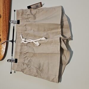 **NWT** Women's Performance Apparel Tan Pull-On Cotton Shorts, XS